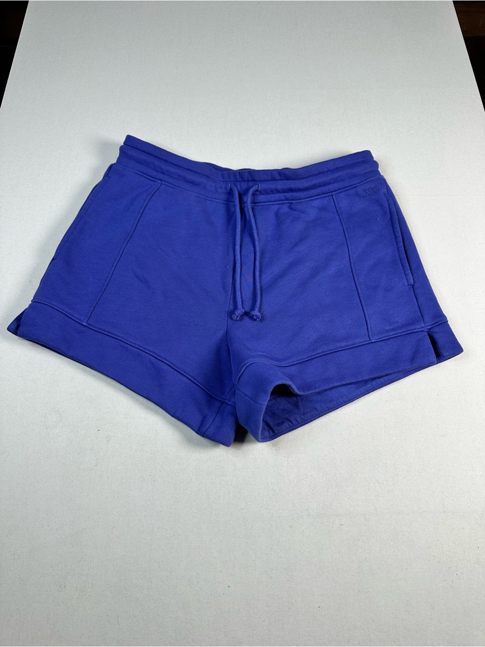 DSG Women's Drawstring fleece Athletic Shorts - Blue Medium